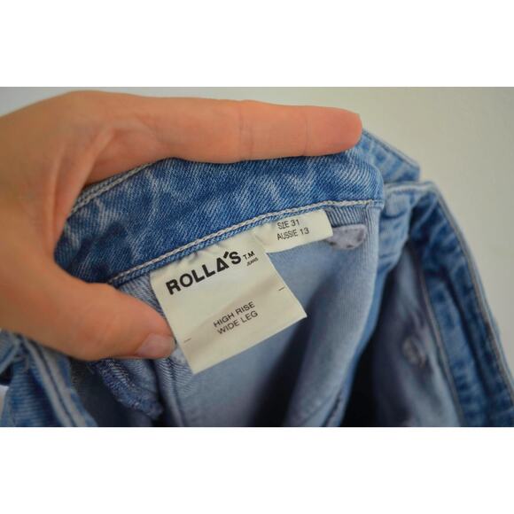 Rollas High Rise Wide Leg Sailor Jeans Size 31 - Picture 3 of 6